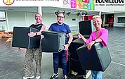 Freuen sich über die Win-win-Situation: Sabine Schlie (li), Stefan Rabe und Meike Wilkens. (Foto: Berufliche Schule Pinneberg)