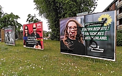 Beschmiert wurden unter anderem die Wahlplakate in Elmshorn am Wedenkamp. (Foto: Frank)