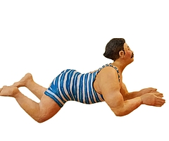 Neues, schwebend installiertes Objekt: Friedrich, der schwimmende Mann. (Foto: Weißenbacher)