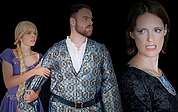 Die Hagebuttenbühne hat das Märchen „Rapunzel“ neu inszeniert: Madita Marx (links) spielt Rapunzel, Nick Rieprich tritt als Prinz Theodor und Marnie Rühmkorf als böse Hexe Morgana auf. (Foto: Hagebuttenbühne)