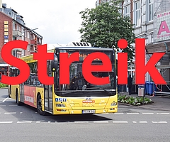 Die meisten Linienbusse in den Kreisen Pinneberg und Steinburg stehen still. (Foto/Montage: Frank)