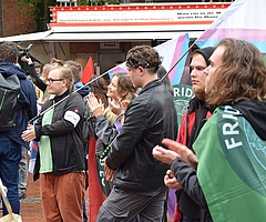Aktivisten von Fridays For Future demonstrierten bereits mehrfach in Elmshorn gegen Rechtsextremismus. (Archiv: Frank)