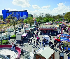 Aus dem Riesenrad boten sich interessante Blicke. (Foto: Strandmann)