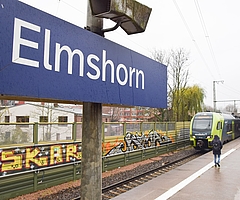 Gleis 3 des Elmshorner Bahnhofs. (Archiv: Frank)