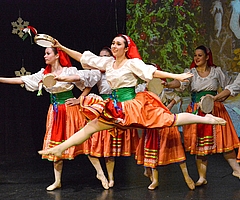 Auf der Bühne der Dittchenbühne wurde Tanz geboten. (Foto: Forum Baltikum – Dittchenbühne)