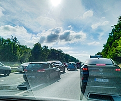 Die Baustellen sorgten für teils erheblichen Stau. (Archiv: Frank)