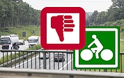 Absage aus Schleswig: Die Fahrrad-Demonstranten dürfen die A23 am 2. Juni nicht nutzen. (Quelle: Pixabay/Strandmann, Montage: Frank)
