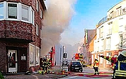 Starker Rauch quoll aus dem Gebäude. (Foto: Omaima Hamed Liazid)