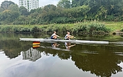 Erfolgreiches Team: Jolina Westphal (rechts) und Merle Gläser. (Foto: Elmshorner Ruder-Club)