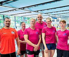 Bewiesen Leistung in Hamburg: Marcin Polomski (von links), Marta Stepanek-Thebes, Corinna von Appen-Wehde, Bernd Polfuhs, Julia Graupner und Romina Vitale. (Foto: Schwimm-Zentrum Elmshorn)
