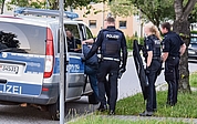 Die Polizei führte den Verdächtigen ab. (Foto: Frank)