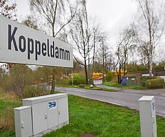 Der Bahnübergang Koppeldamm wird gesperrt. (Foto: Frank)