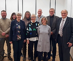 Der neue Vorstand (v. l.): Heiko Jessen, Ann-Kathrin Tech, Renate Holtmeyer, Verena Lange, Dr. Susanne Dohrn, Helge Masch, Aenne von Wurmb, Prof. Dr. habil. Hartmut Balder und Hanns-Jürgen Redeker. (Foto: Kerstin Hansen)