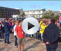 Die Kanzlerin auf der Erlebnispromenade